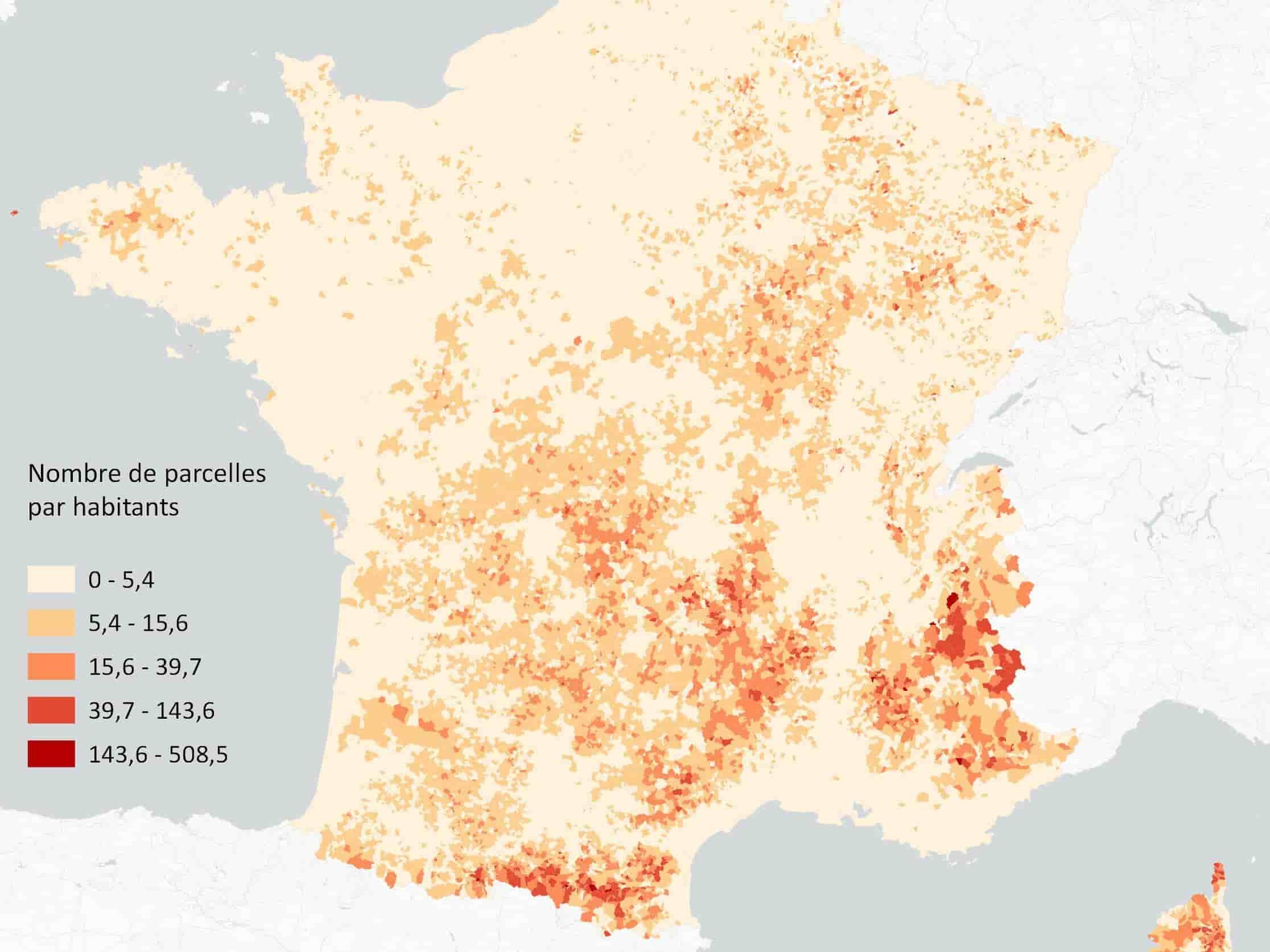 Carte cadastrale de la France